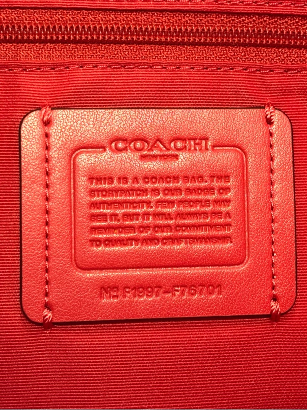 NWOT Coach Jes Leather Tote Bright Cardinal Red 76701 - Picture 4 of 12